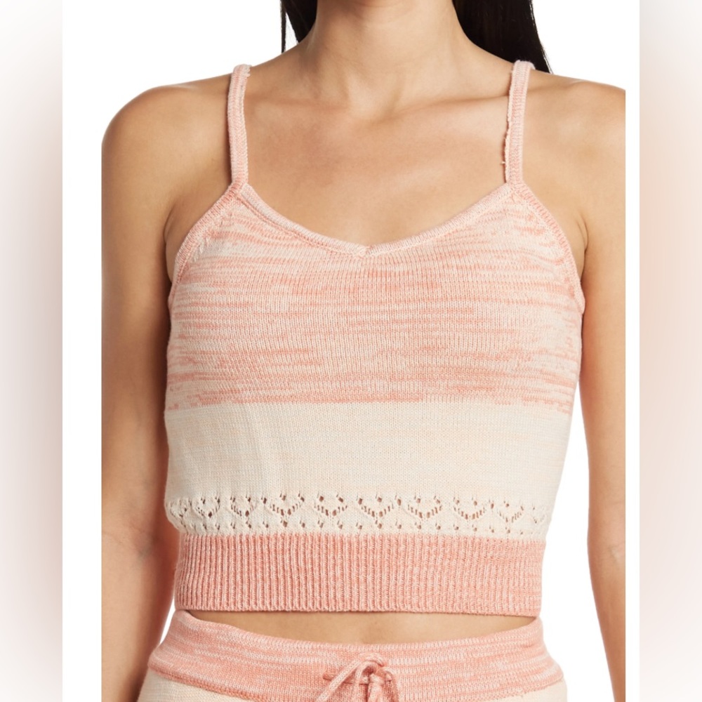 BCBGeneration Colorblock Crop Sweater Tank Top, NWT Size Medium